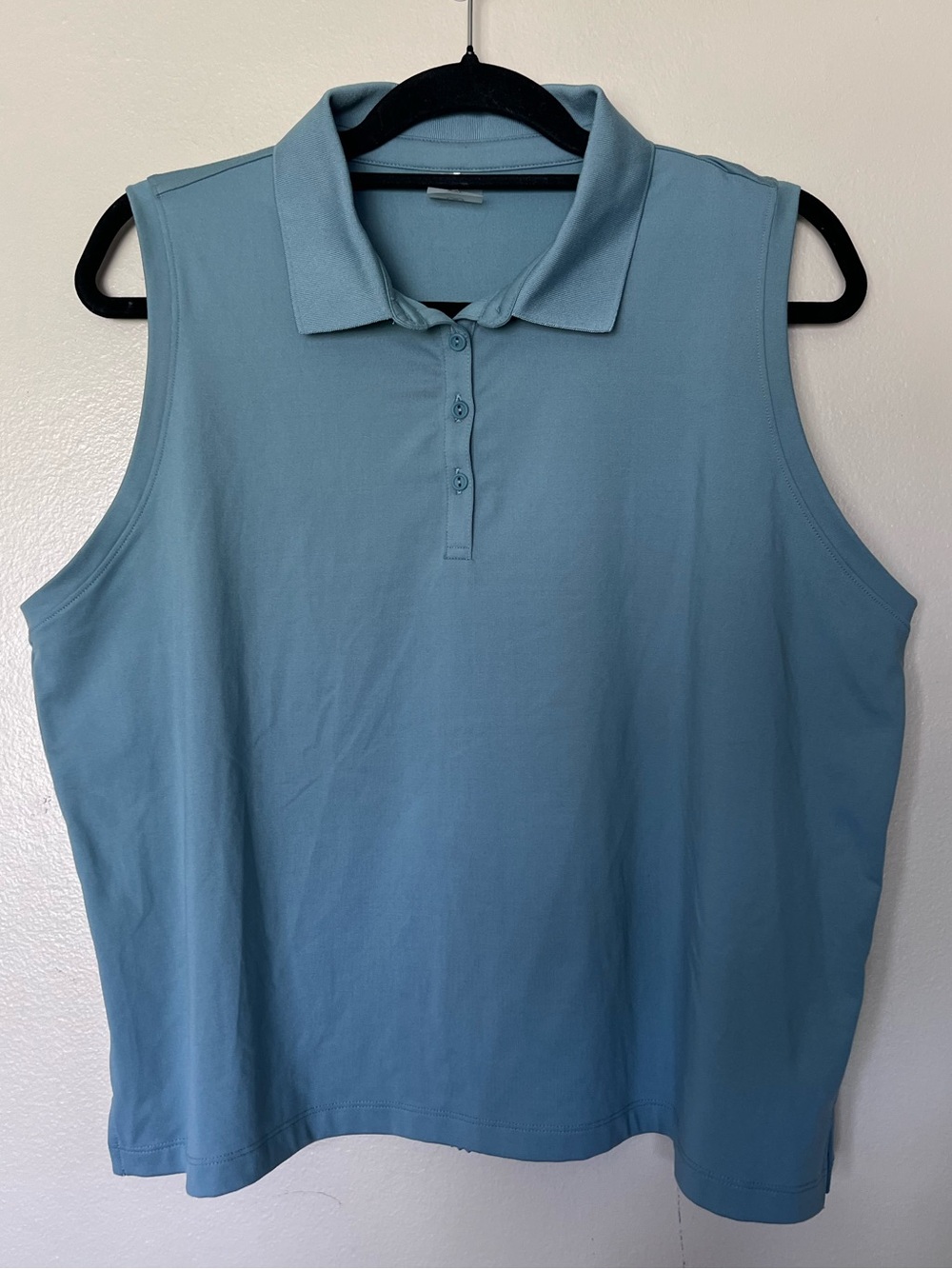 CALIA by Carrie Underwood Sleeveless Polo Tank in Dusty Blue
